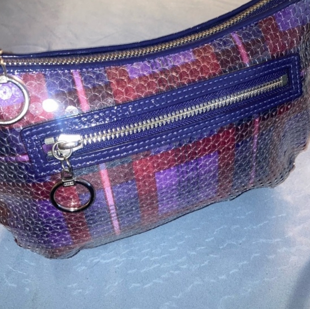 Limited-Edition Coach Poppy Tartan Plaid Small Sequined Shoulder Bag - MSRP $298 - Picture 10 of 15
